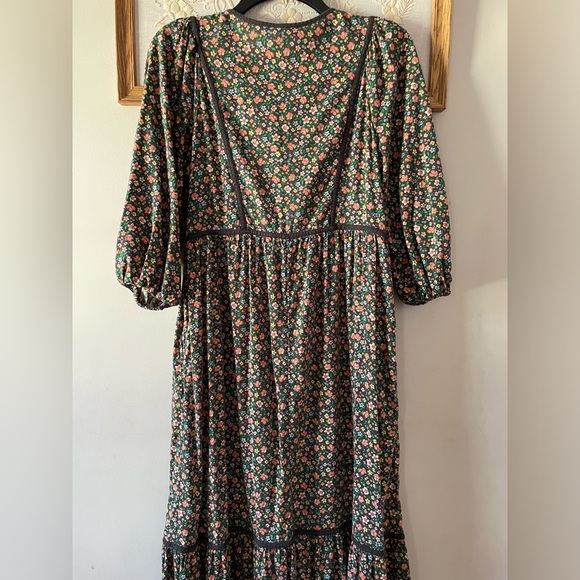 Old Navy peasant boho floral maxi dress cottagecore prairie - Picture 4 of 9